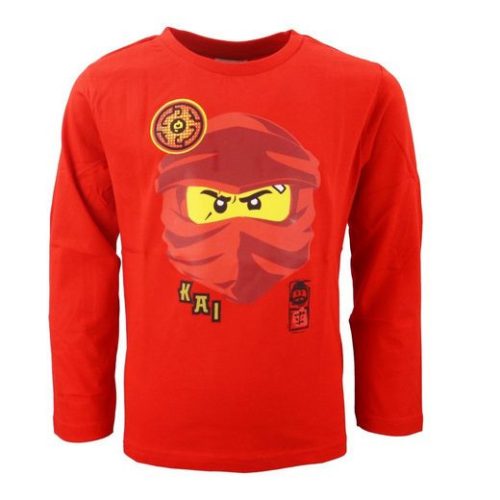 Lego Ninjago Red gyerek hosszú ujjú póló, felső 3 - 8 év / 98 - 128 cm