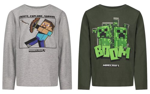 Minecraft Survive gyerek hosszú ujjú póló, felső 6 - 12 év / 116 - 152 cm