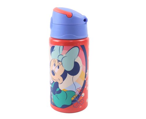 Disney Minnie Summer alumínium szívószálas kulacs akasztóval 500 ml
