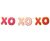 Szerelem XOXO felirat 200 cm