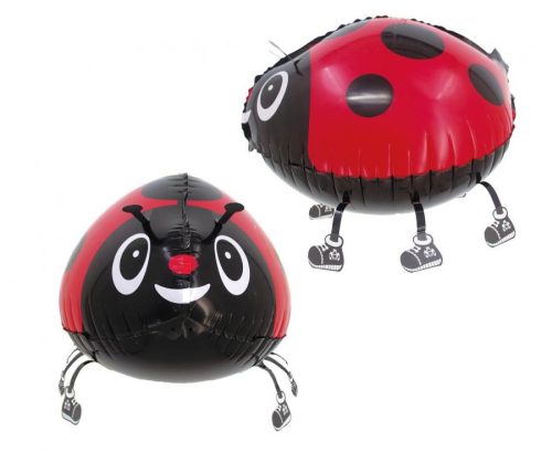 Katicabogár Red sétáló fólia lufi 37 cm