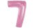 Rózsaszín 7-es Light Pink szám fólia lufi 92 cm