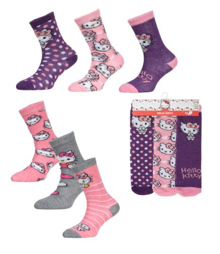 Hello Kitty Purple & Rose gyerek zokni 23-34