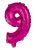Rózsaszín Hot Pink 9-es szám fólia lufi 95 cm