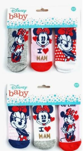 Disney Minnie Love Mam baba zokni 0-12 hó