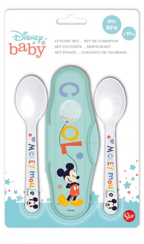 Disney Mickey Hello World baba utazó evőeszköz készlet