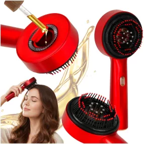   Fejmasszírozó kefe hajápolás vörös fény olaj applikátor USB