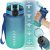 Vizes palack bidon szalmaszállal sport 600ml kék-zöld