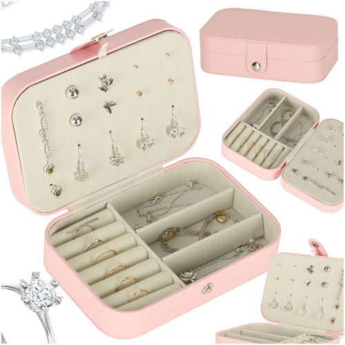 Koporsó ékszerdoboz szervező rózsaszín