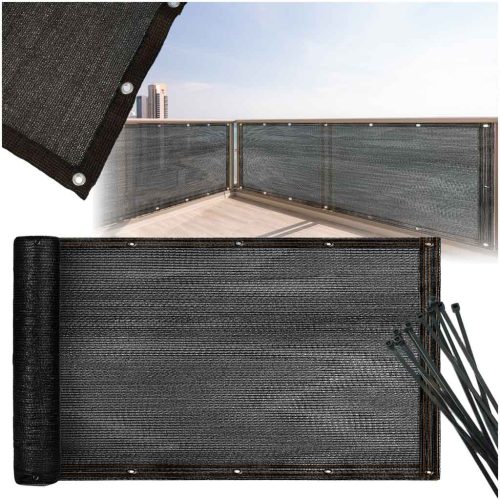 Erkélyfedő LUARO maszkoló szőnyeg árnyékoló háló erkélyre teraszra 150g/m2 105x700cm UV + Tritics