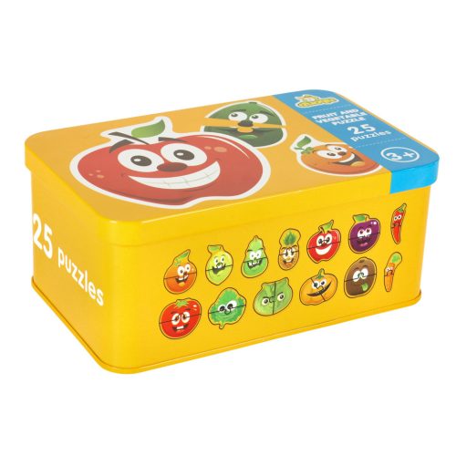 Gyümölcs/zöldség konzervdoboz puzzle 25 puzzle