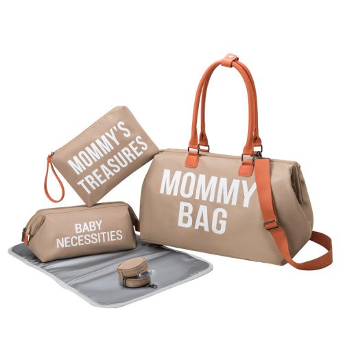 MOMMY BAG - 5 részes pelenkázó kismama táska szett - Barna