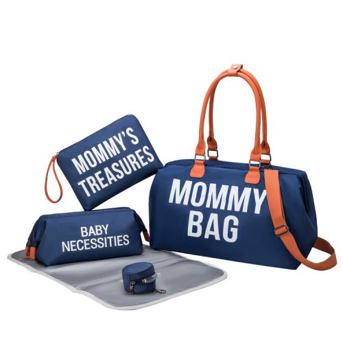 MOMMY BAG - 5 részes pelenkázó kismama táska szett - Kék
