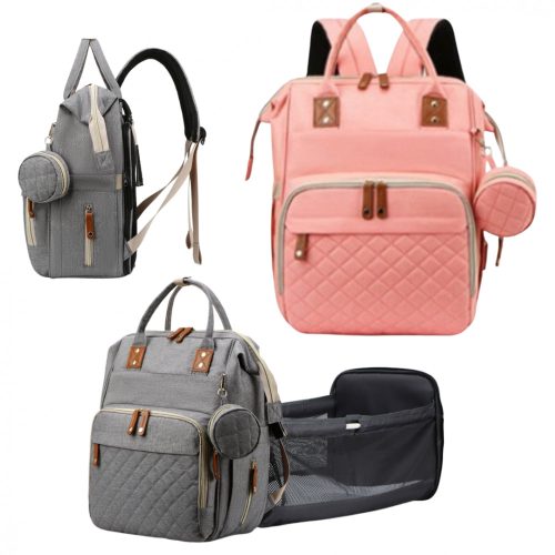 Bora Baby Pelenkázó táska, hátizsák - rózsaszín