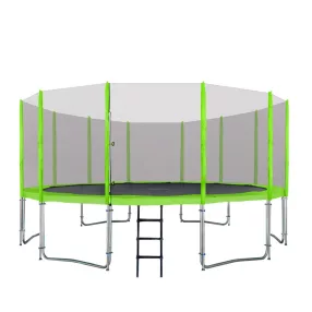   Trampolina ogrodowa SkyRamiz 487cm 16FT dla dzieci Zielony + Akcesoria