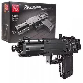   Glock pisztoly 14+ 288 darabos építőelem-készlet + lövésfunkció + gumilövedékek