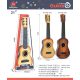 Gitara Klasyczna dla dzieci 3+ Jasny Brąz Zabawkowy Instrument + 6 Metalowych Strun