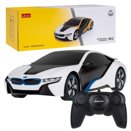 RASTAR 1:24 BMW i8 - Színváltós távirányítós kisautó 