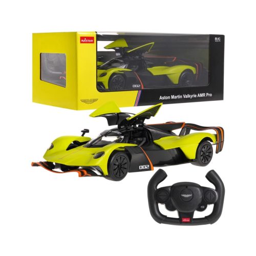 RASTAR R/C 1:14 Aston Martin Valkyrie AMR Pro - Sárga távirányítós kisautó 