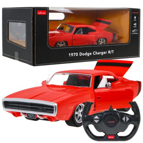 RASTAR R/C 1:16 1970 Dodge Charger RT - Zöld távirányítós kisautó 